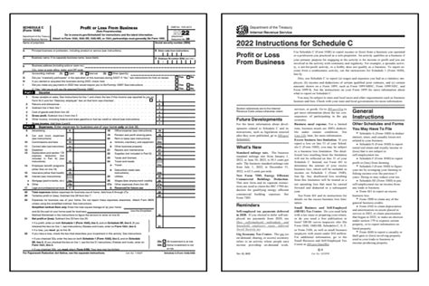 irs form schedule c 2022 net profit