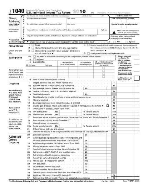 Irs Forms 1040 A