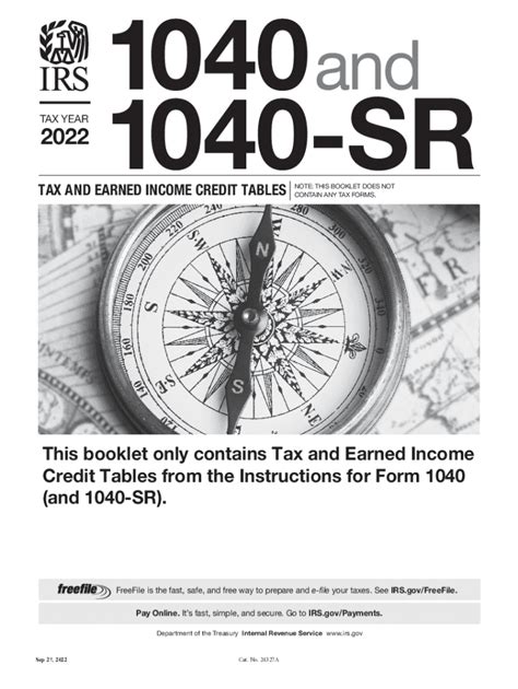 irs forms 2022 1040sr tax tables