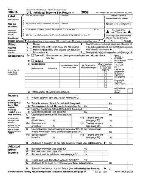 irs forms 2023 1040a