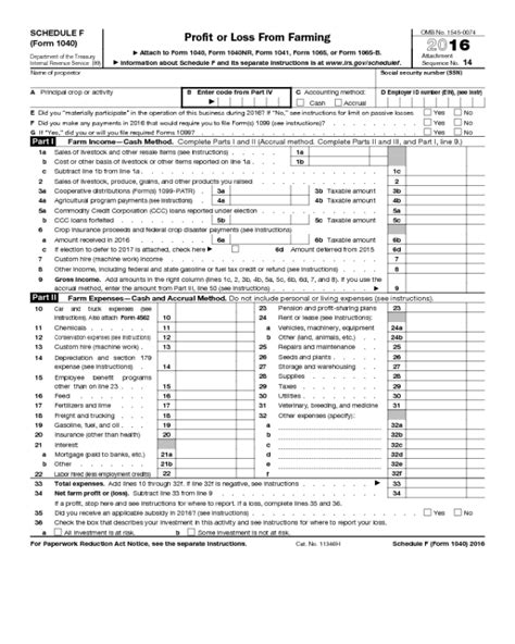 irs forms 2023 printable schedule f