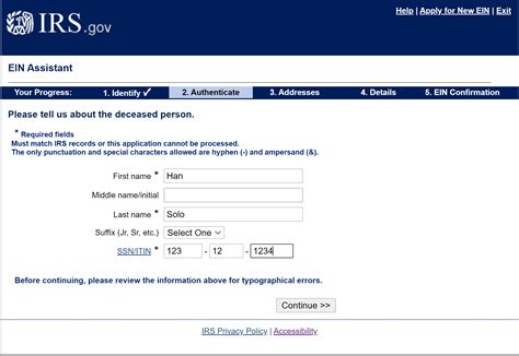 irs gov ein number online application process