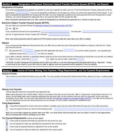 irs letter of compromise form