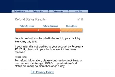 irs login to my account refund status