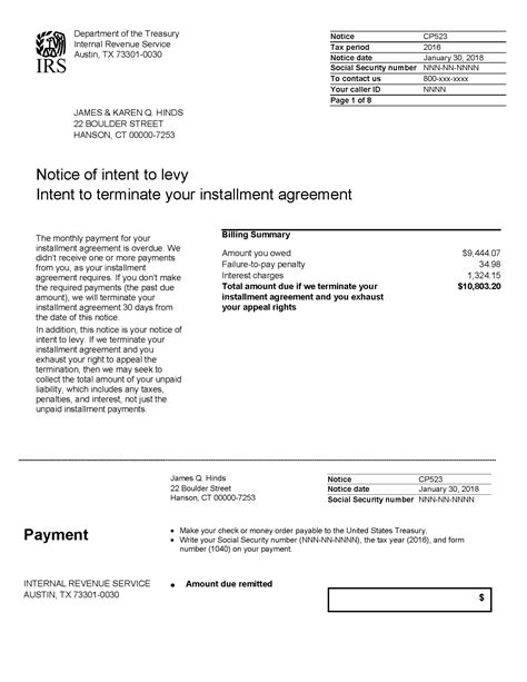irs payment arrangement phone number