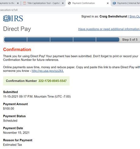 irs payment confirmation lookup