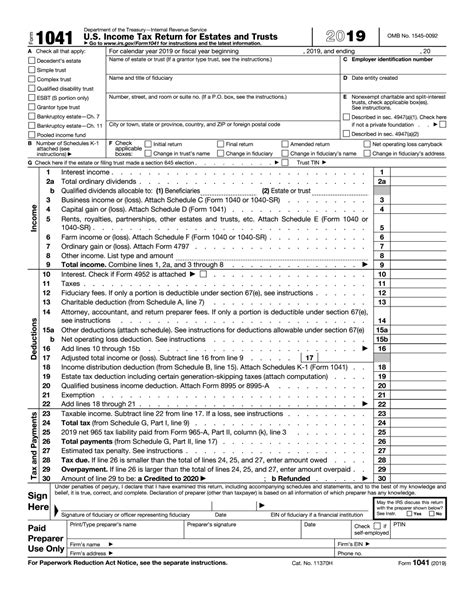 irs phone number for form 1041