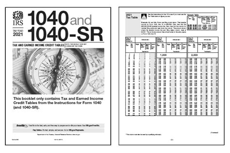 irs tax forms 2021 1040 tax tables