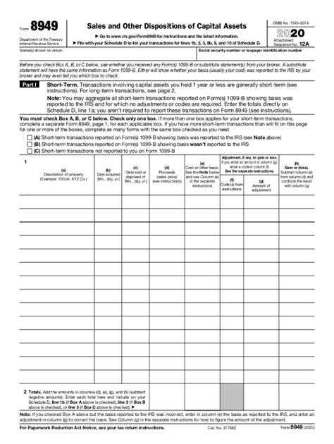 irs tax forms 2021 printable form 8949