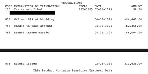 irs transcript code 768 meaning