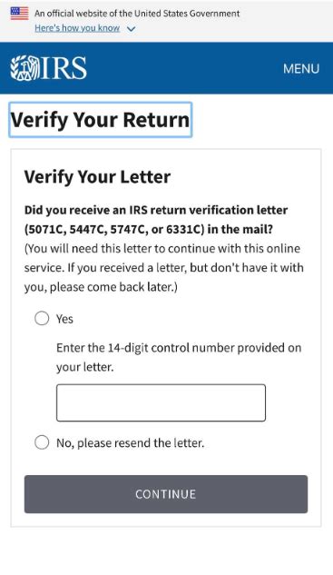 irs.gov verify return letter