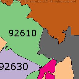 irvine area code zip code