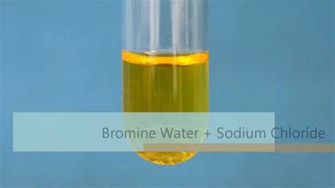 Bromine in water Stock Image C018/9369 Science Photo Library