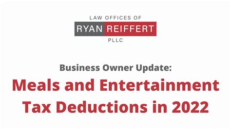 Is Entertainment Deductible In 2022?