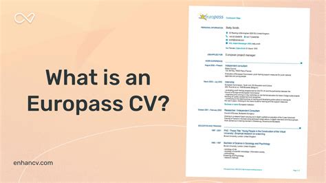 is europass cv tabular form