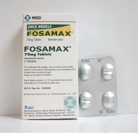Fosamax comprimidos 4 pzas de 70 mg c/u Walmart