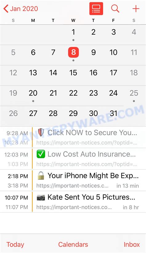 Is Iphone Calendar Spam Dangerous