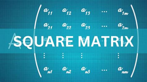 Is A 1X1 Matrix A Square Matrix