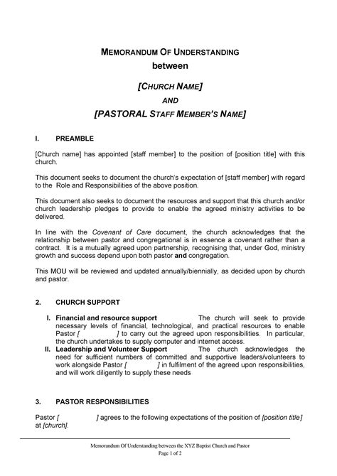 is a memorandum of understanding the same as a contract