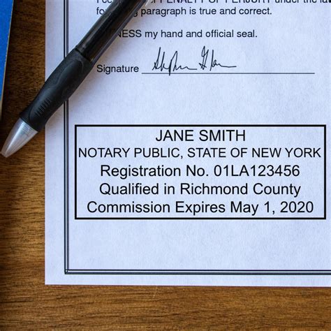 is a notary stamp required in ny