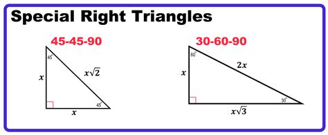 is a special right triangle what is the measure of