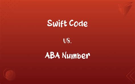 is aba number same as swift