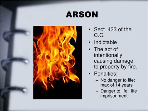 is arson a crime of violence