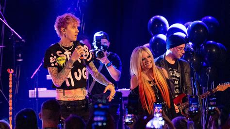 AVRIL LAVIGNE Performs at Machine Gun Kelly Mainstream Sellout Tour at State Farm Arena in