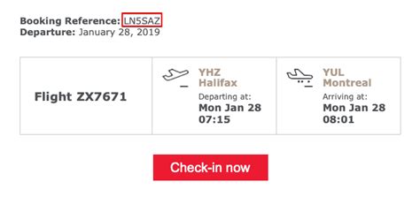 is booking reference the same as flight number
