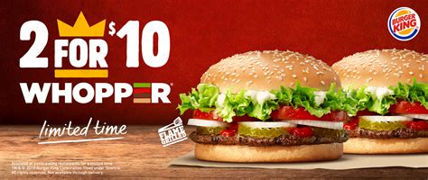 is burger king still doing 2 whoppers for $6