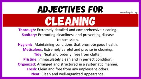 is clean an adjective