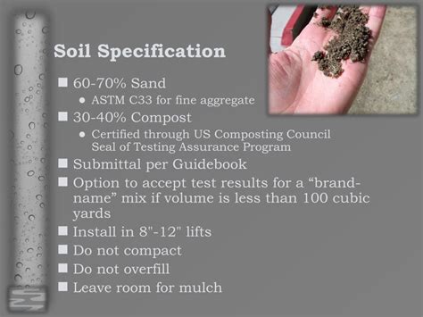 is code for soil specification