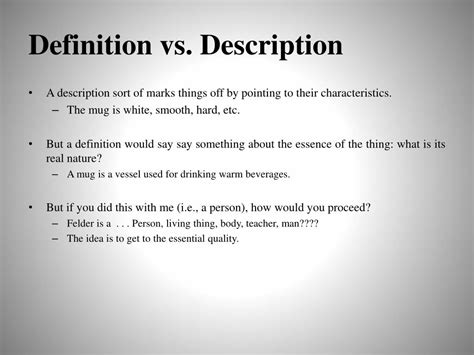 is description and meaning the same
