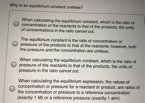 Is Equilibrium Constant Unitless