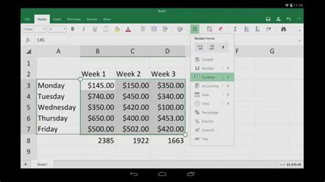 is excel free on android tablet