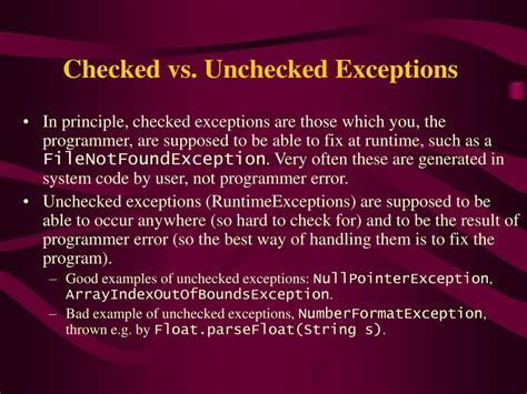 Is Filenotfoundexception Checked Or Unchecked