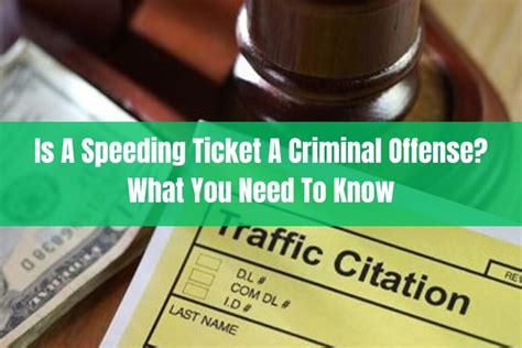 is getting a speeding ticket a criminal record