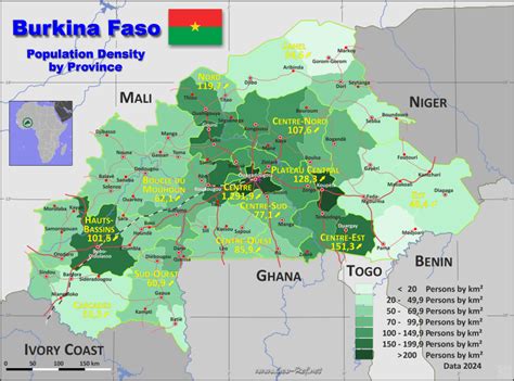 is ghana north of burkina faso population