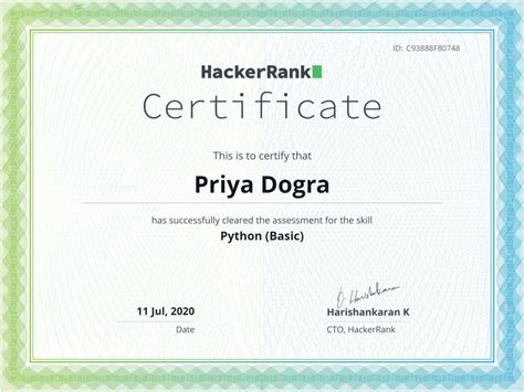 is hackerrank free for certification