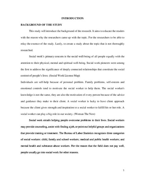 is introduction and background of the study separated