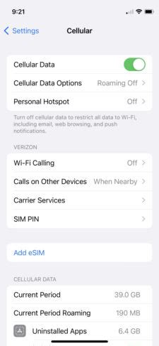 is it better to have cellular data roaming on or off