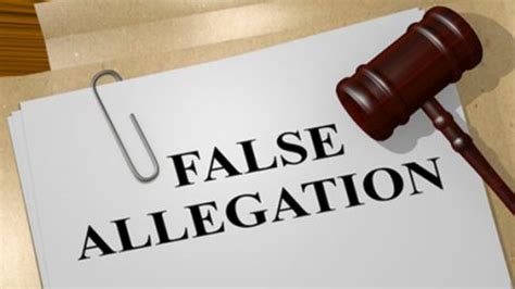 is it illegal to make a.false allegation