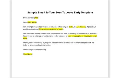 is it ok to ask your boss to leave early