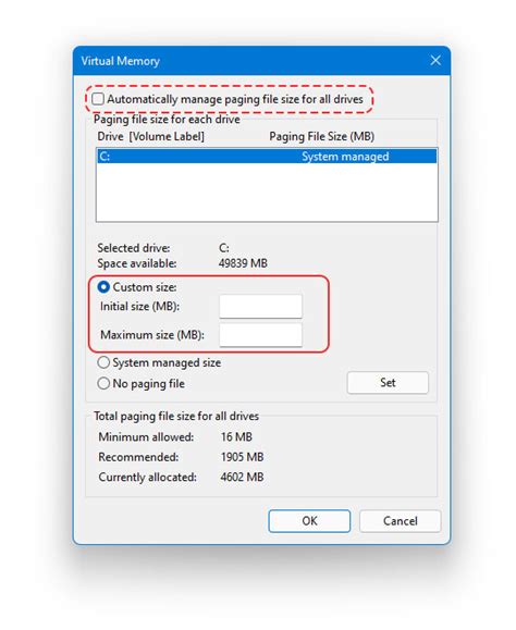 is it ok to change virtual memory