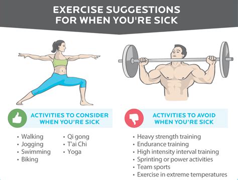 is it ok to not exercise when sick