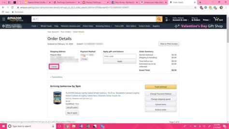 is it possible to change address in amazon after order