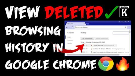 is it possible to view deleted browsing history
