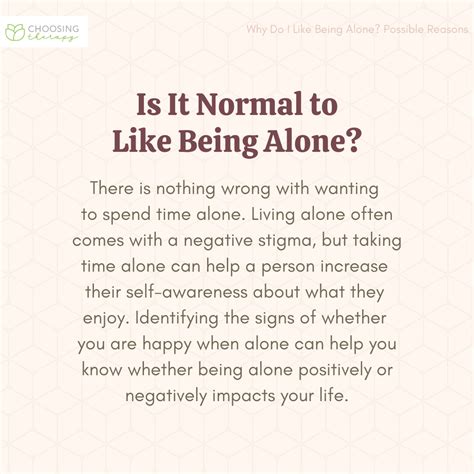is it wrong to not like being alone