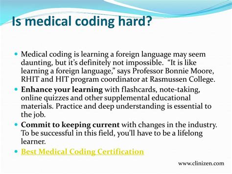 is medical coding hard to learn