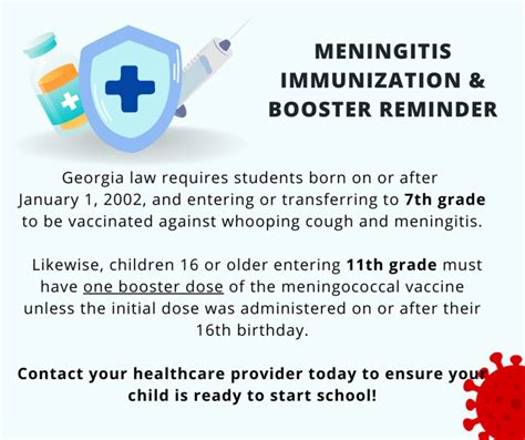 is meningitis required for school